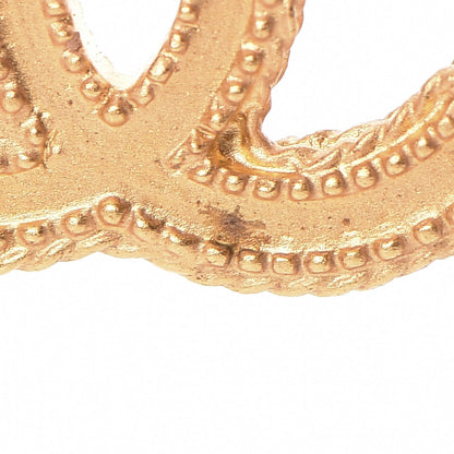 Chanel CC Drop Earrings Matte Gold 5 of 6