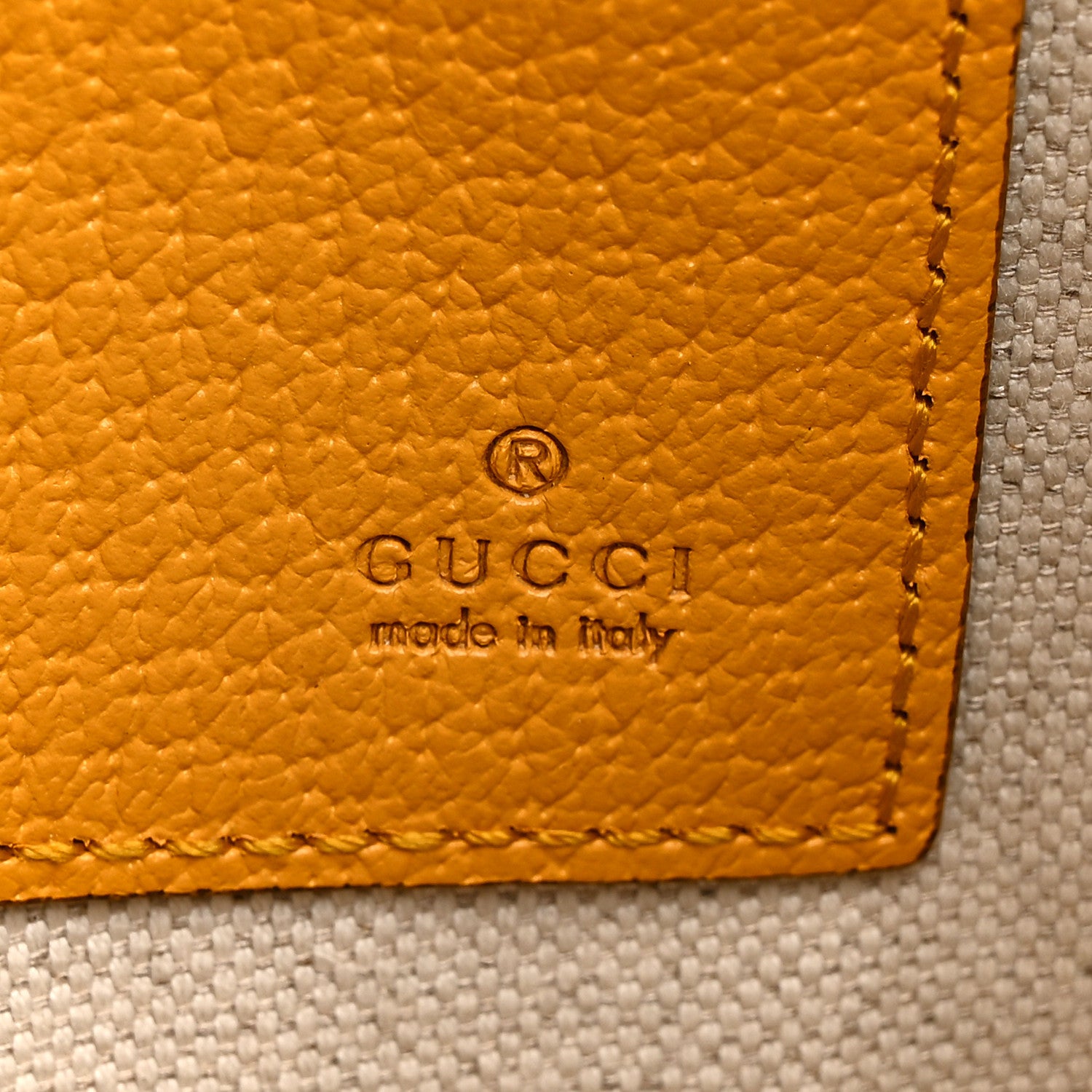 Gucci GG Supreme Monogram Neo Vintage Zip Wristlet Pouch Beige New Acero Crop 6 of 7