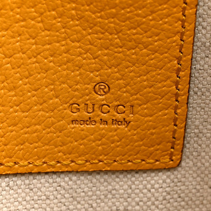 Gucci GG Supreme Monogram Neo Vintage Zip Wristlet Pouch Beige New Acero Crop 6 of 7