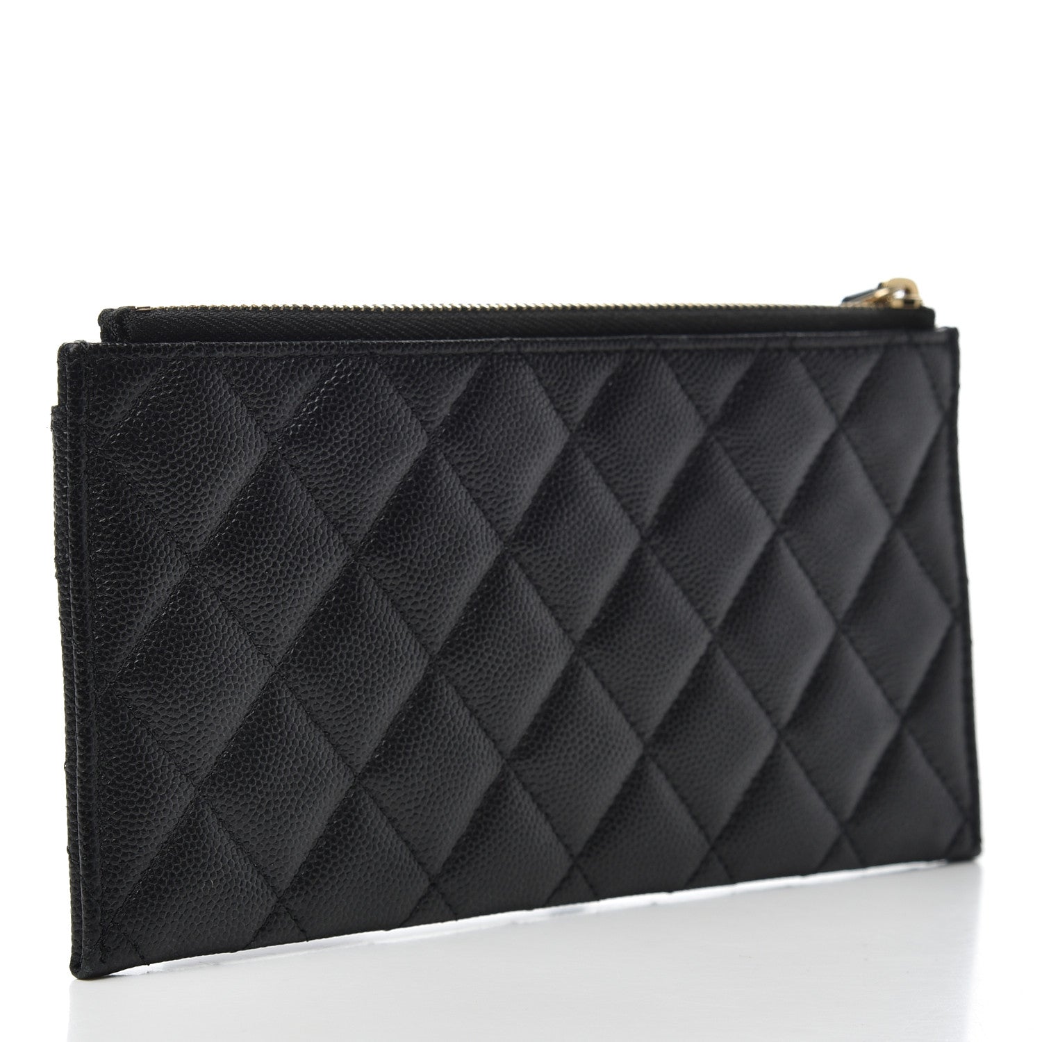 Chanel Caviar Quilted Mademoiselle Vintage Zip Pouch Black 3 of 10