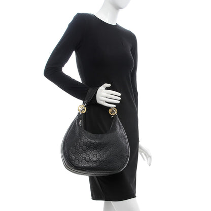 Gucci Guccissima Medium GG Twins Hobo Black 2 of 12
