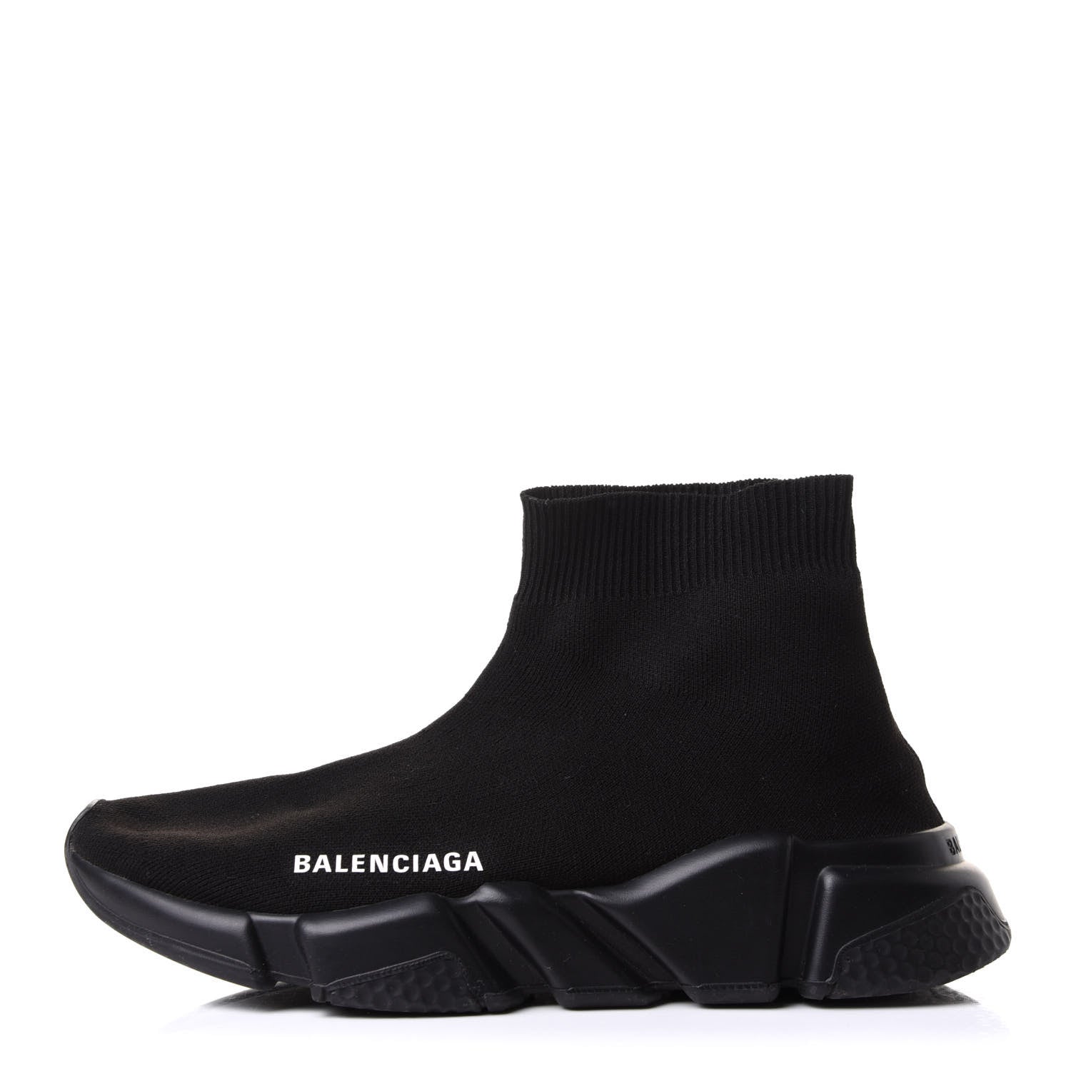 Balenciaga Neoprene Knit Womens Speed Sneakers 37 Black 1 of 9