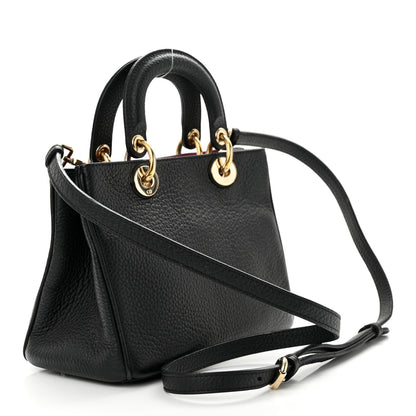 Christian Dior CHRISTIAN DIOR Bullcalf Small Diorissimo Tote Black Rose Indien 3 of 10