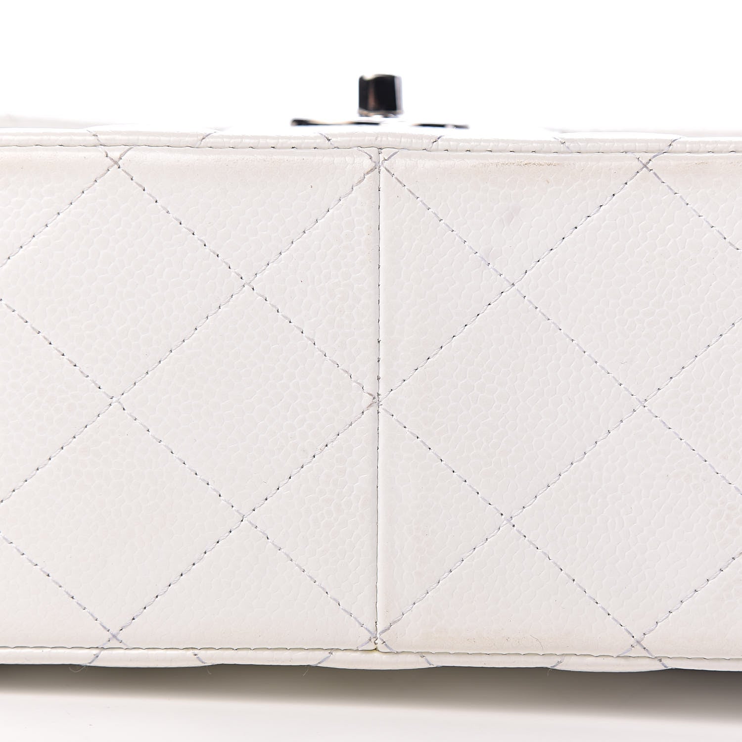 Chanel Caviar Quilted Jumbo Double Flap White 17 of 19