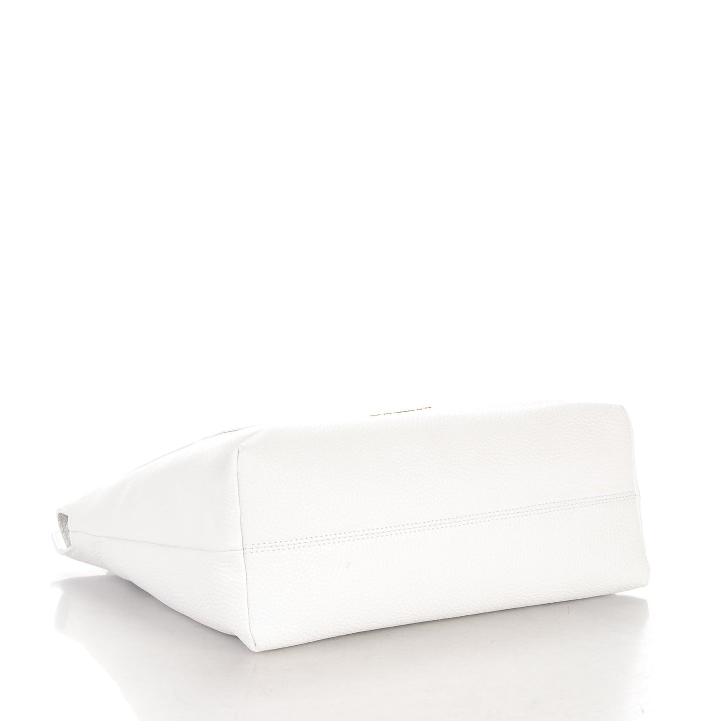 London Grainy Calfskin Medium Baynard Tote White