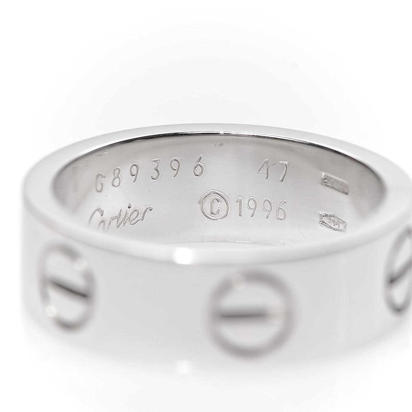 18K White Gold 5.5mm LOVE Ring 47 4