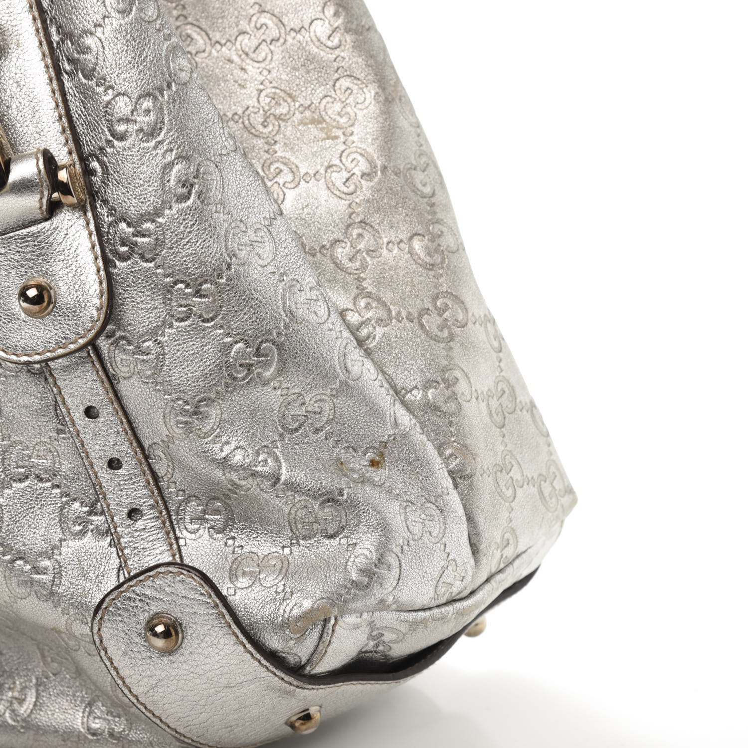 Gucci Metallic Guccissima Medium Pelham Shoulder Bag Silver 15 of 15