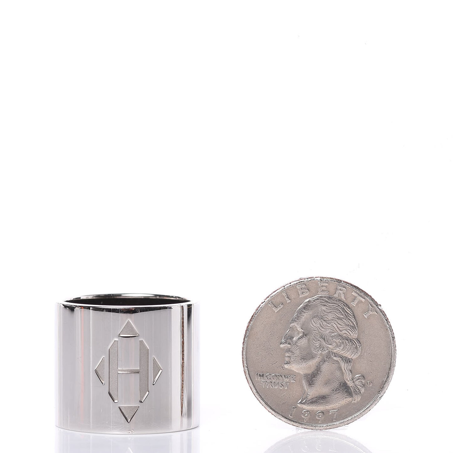 Palladium Diamante Scarf Ring