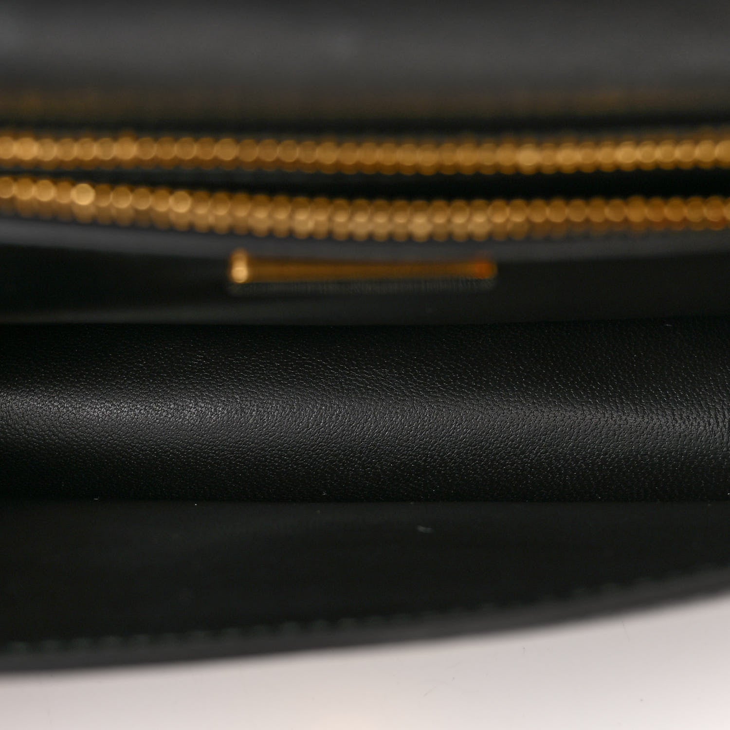 Prada Saffiano Lux Metal Triangle Logo Mini Envelope Chain Shoulder Bag Black 5 of 9