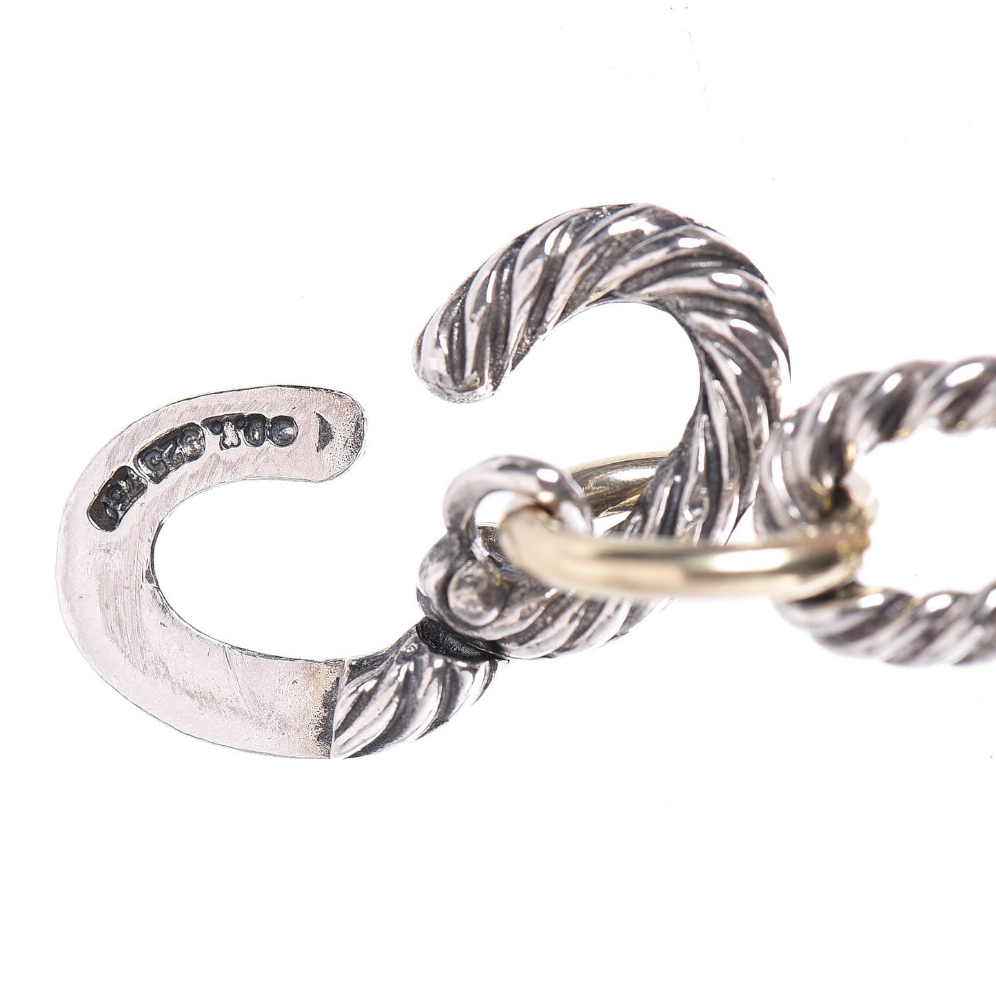 Sterling Silver 18K Yellow Gold 10mm Medium Oval Link Necklace