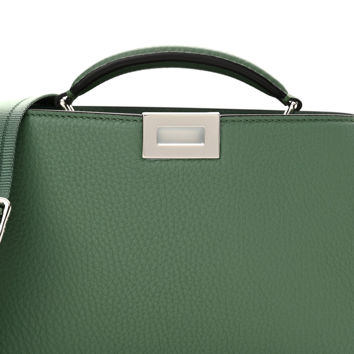 Cuoio Romano Vitello Cover Bi-Color Peekaboo I See U X Cross Satchel Green Island Maya