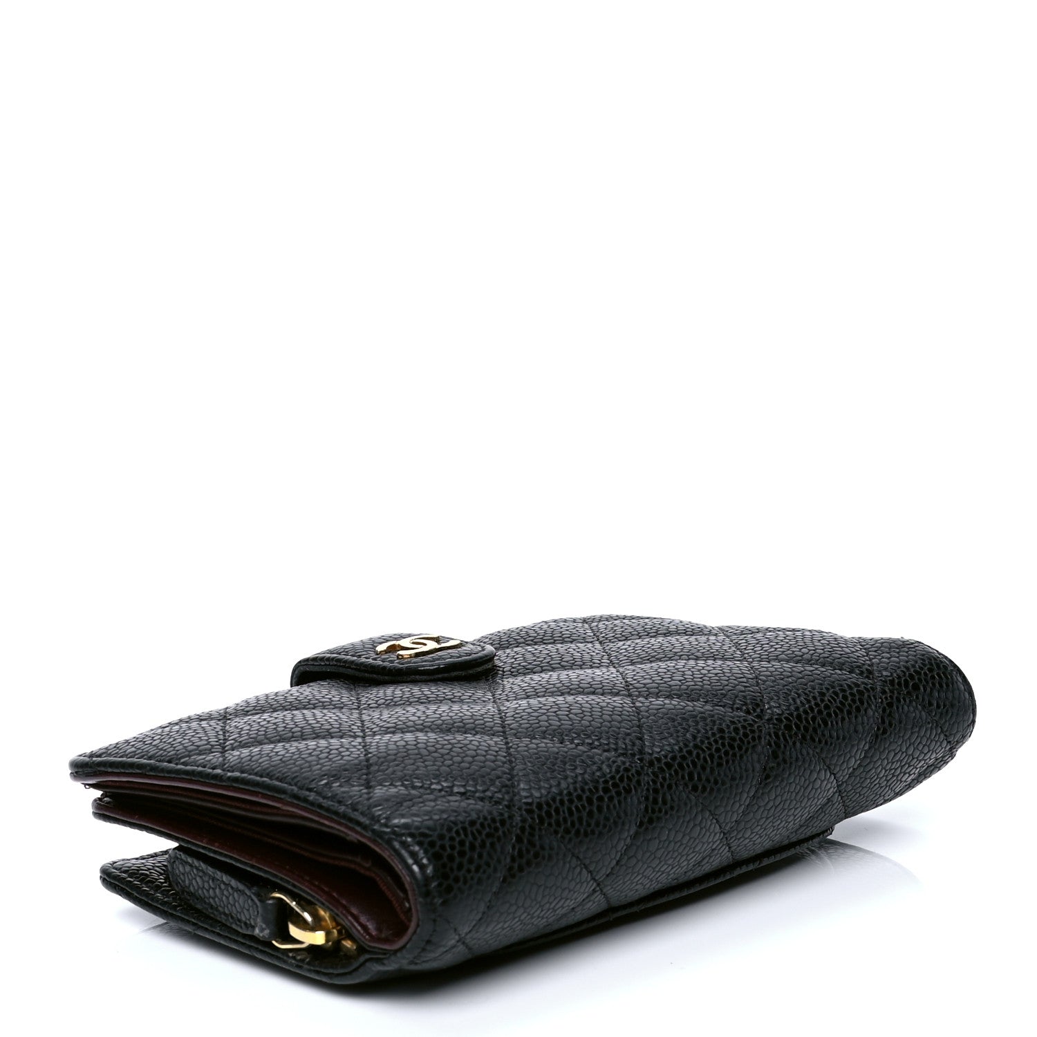 Chanel Caviar Quilted Zipped Pocket Wallet Black 3 of 6