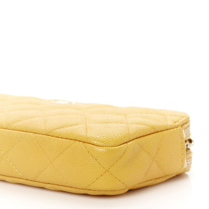 Chanel Caviar Quilted Small Clutch With Chain Yellow 12 of 12