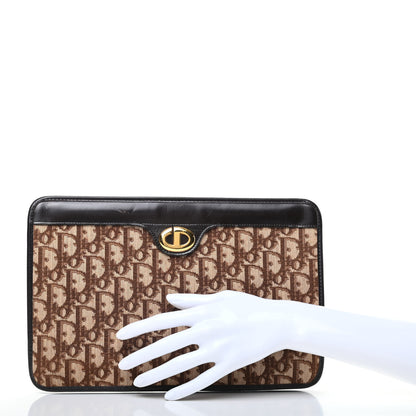Christian Dior Monogram Pouch Clutch Brown 2 of 7