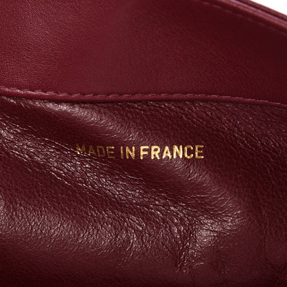 Chanel Lambskin CC Tote Dark Red 7 of 8