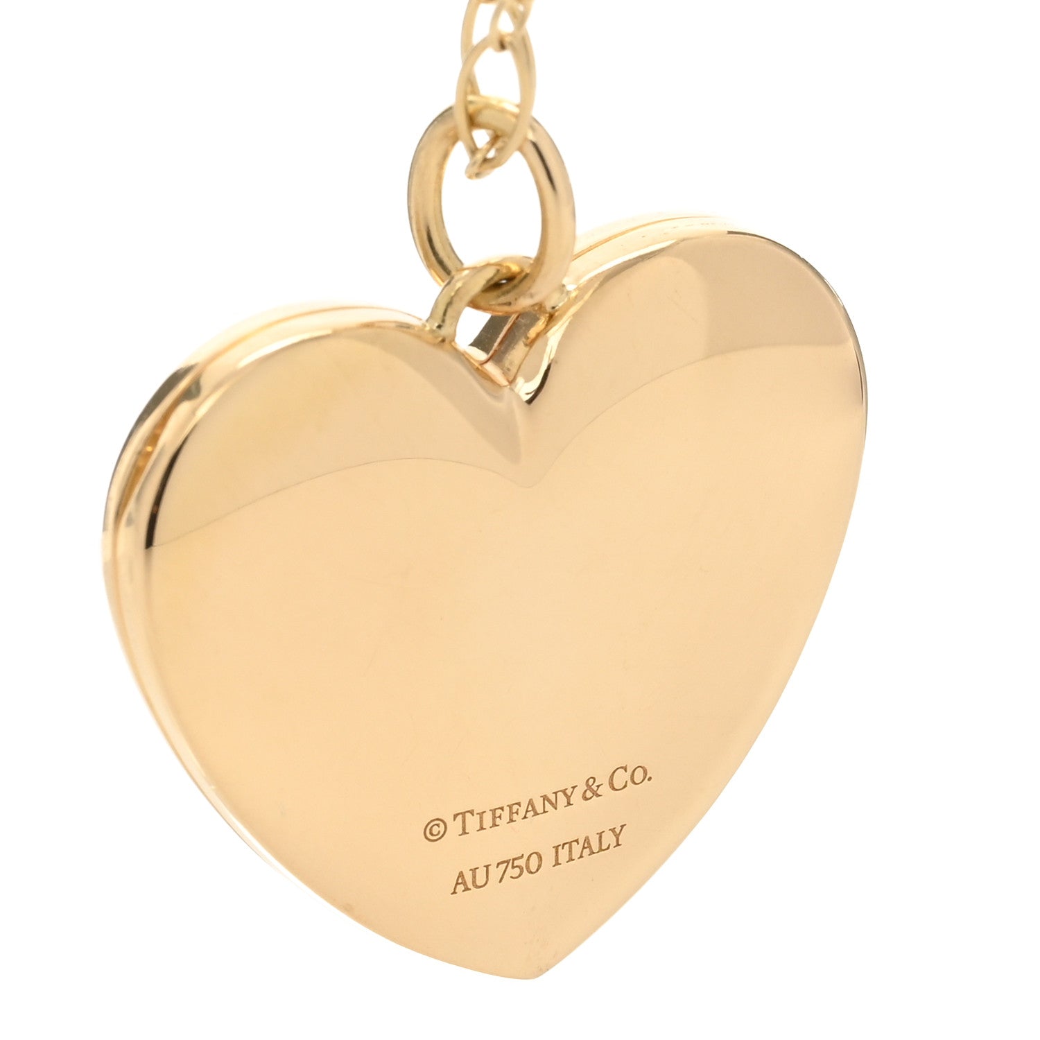 Tiffany 18K Yellow Gold Heart Locket Pendant Necklace 3 of 6