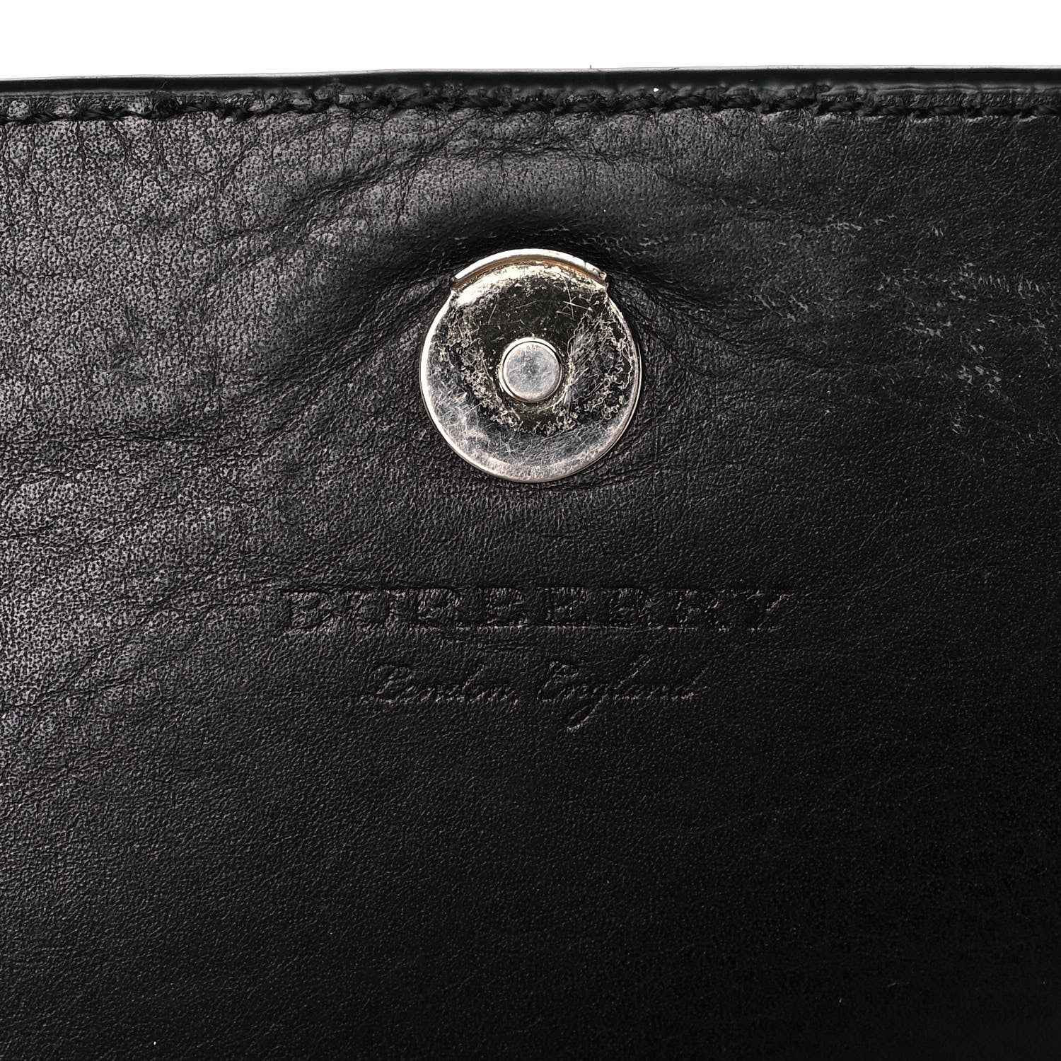 Burberry Soft Grain Embossed Hampshire Wallet on Chain Black 7 of 19