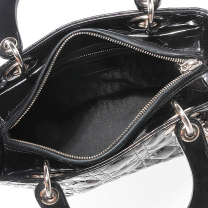 Christian Dior Patent Cannage Medium Lady Dior Black 5 of 9