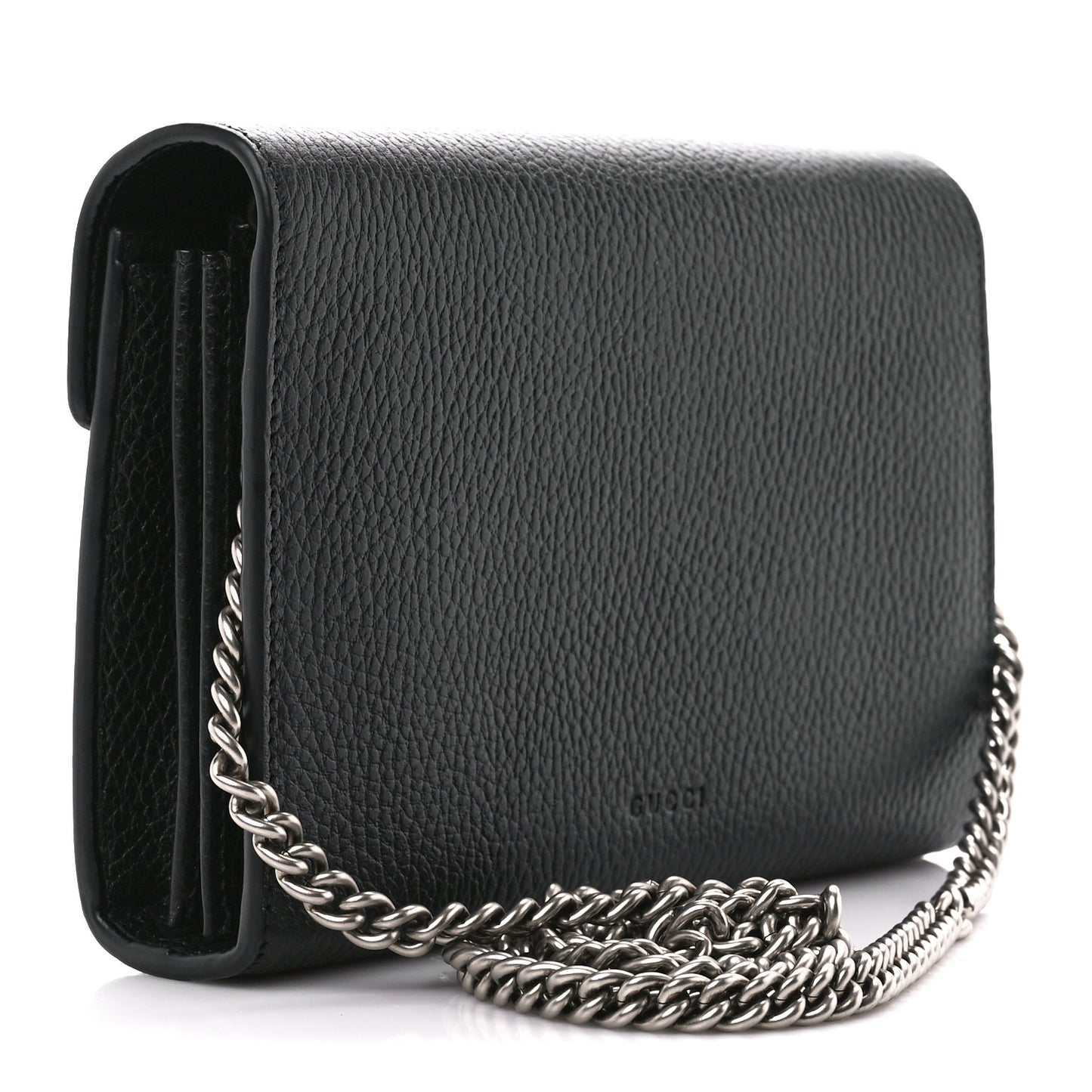 Calfskin Mini Dionysus Chain Wallet Black