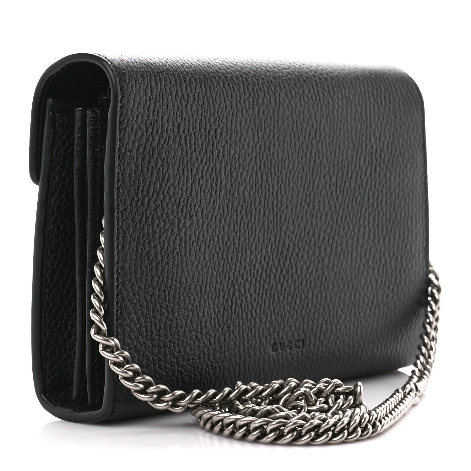 Gucci Calfskin Mini Dionysus Chain Wallet Black 3 of 12
