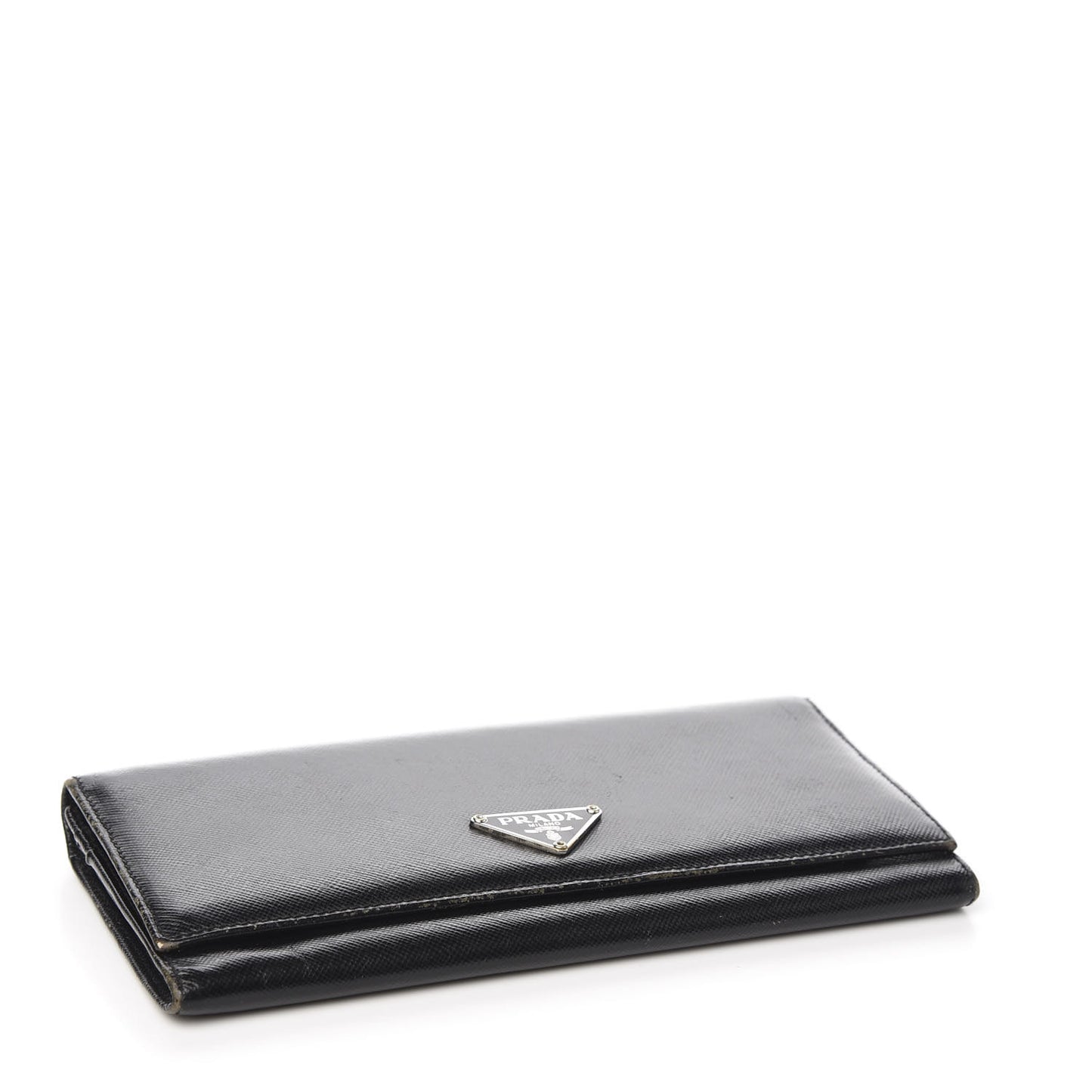 Saffiano Continental Flap Wallet Black