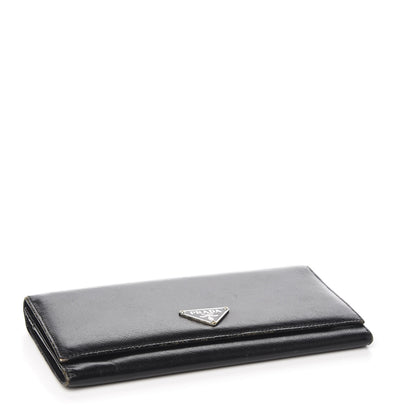 Prada Saffiano Continental Flap Wallet Black 3 of 10