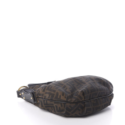 Fendi Zucca Cuoio Lucido Small Chef Hobo Tobacco Moro 4 of 15