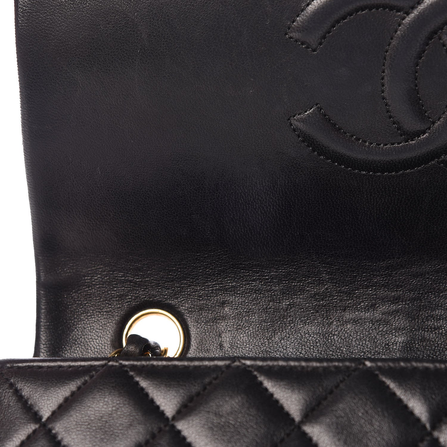 Chanel Lambskin Quilted Small Single Flap Black 12 of 17