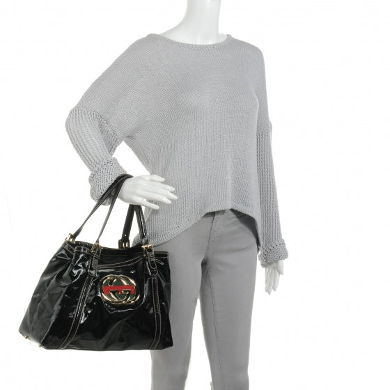 Gucci Dialux Medium Britt Tote Black 2 of 8