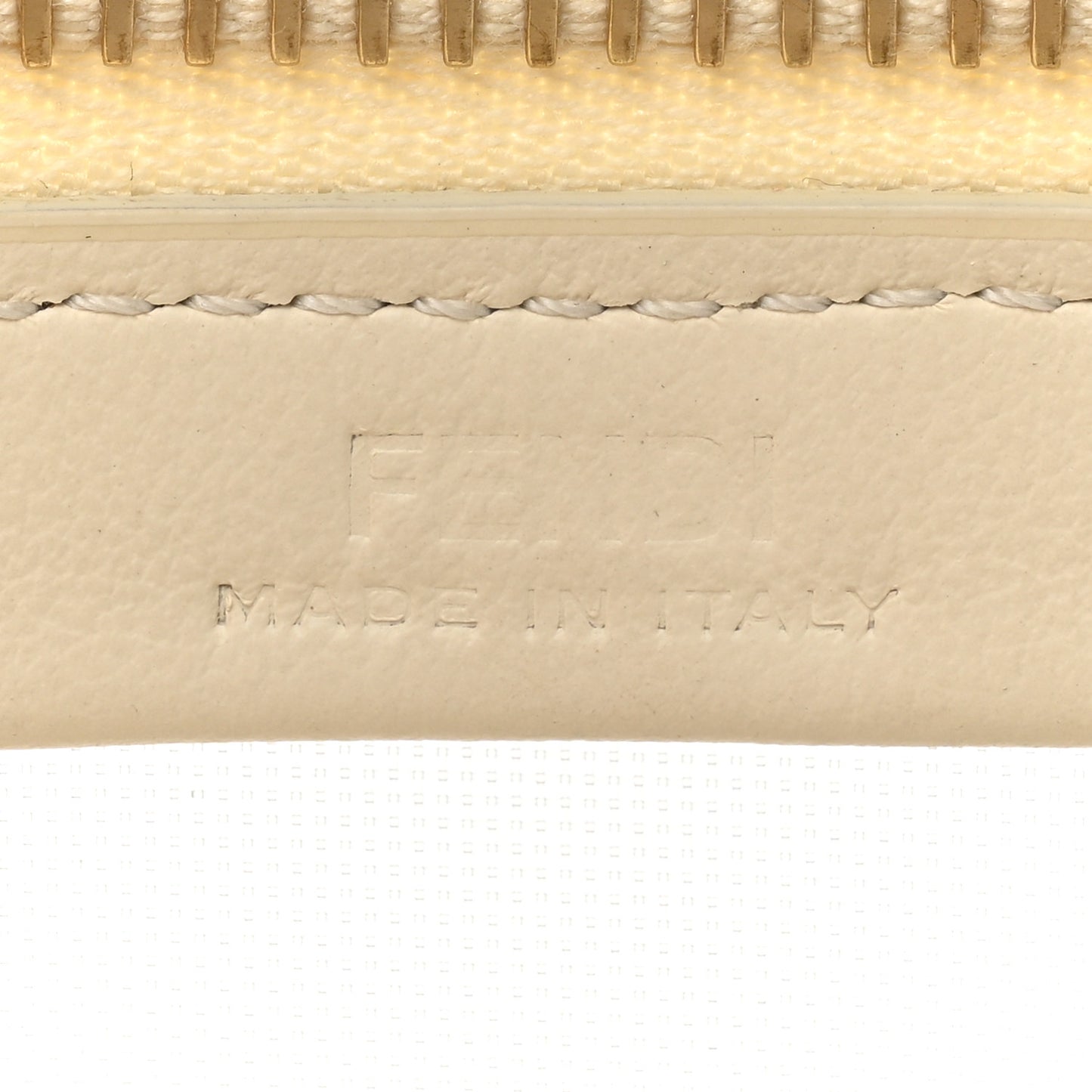 Mesh Vitello King Logo Embroidered Large Flat Pouch Sabbia White Ice