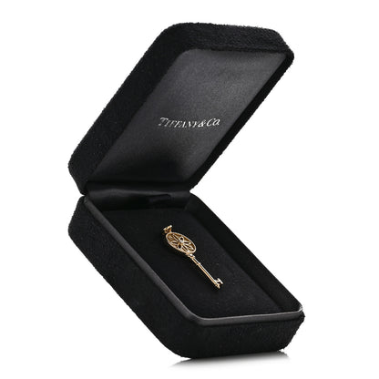 Tiffany 18K Yellow Gold Diamond Daisy Key Pendant 5 of 5