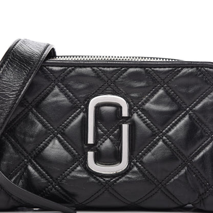 Marc Jacobs Natural Grain Calfskin Quilted The Softshot 21 Bag Black 11 of 12