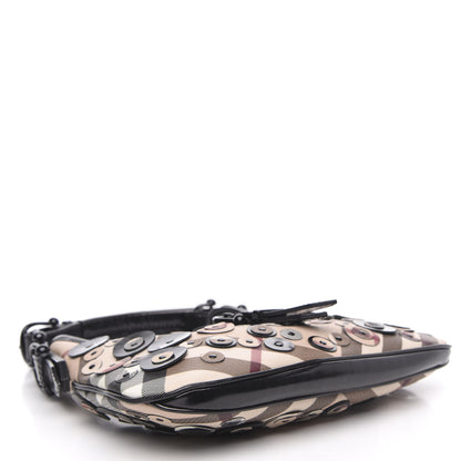 Burberry Patent Nova Check Circle Applique Brooke Hobo Black 4 of 10