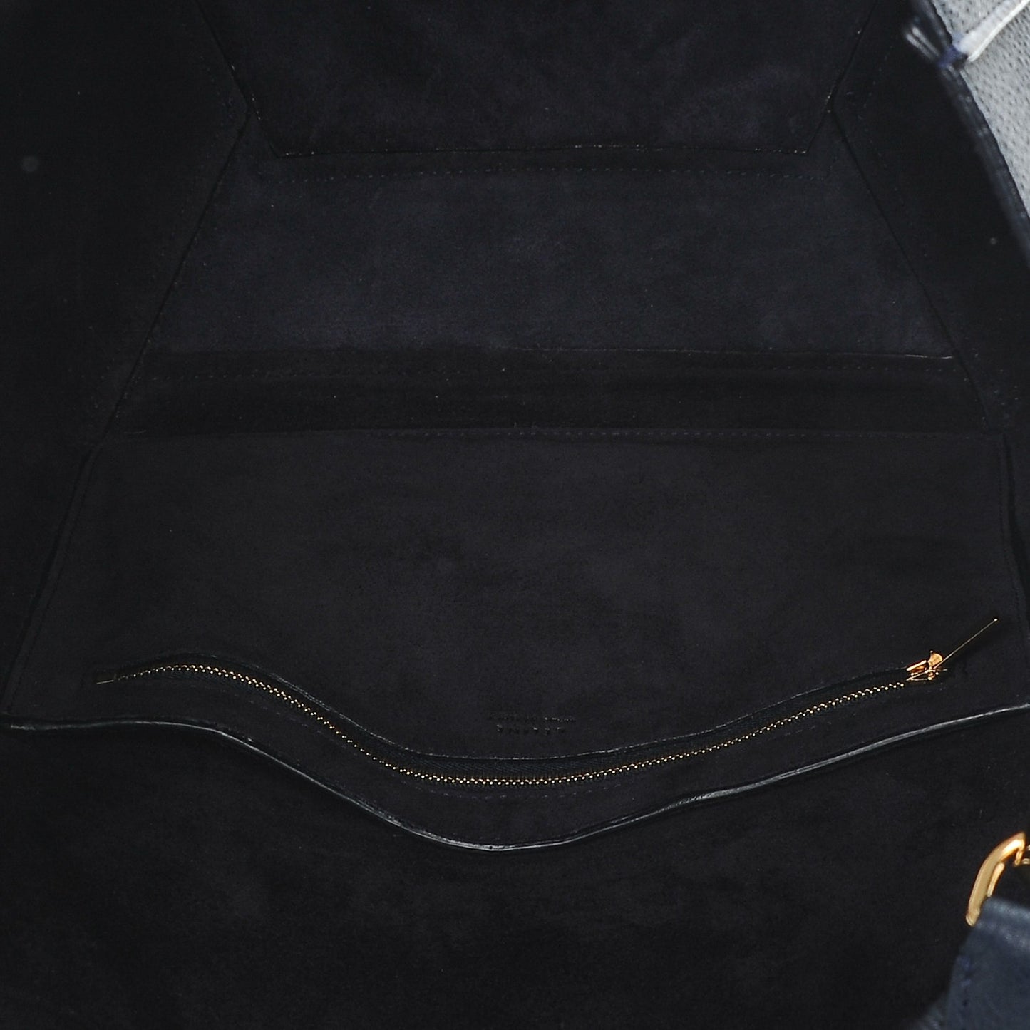 Soft Grained Calfskin Sangle Bucket Bag Navy Blue