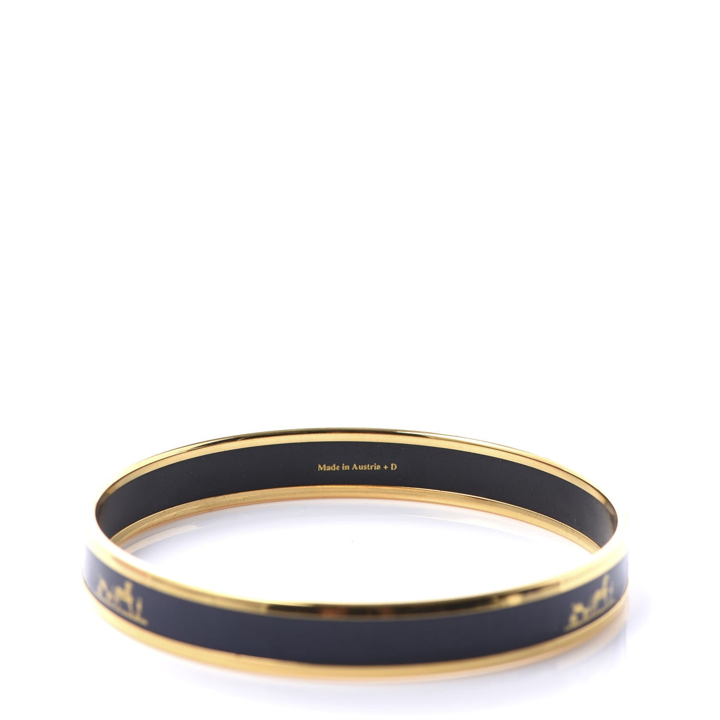 Enamel Printed Caleche Narrow Bracelet 70 Bleu