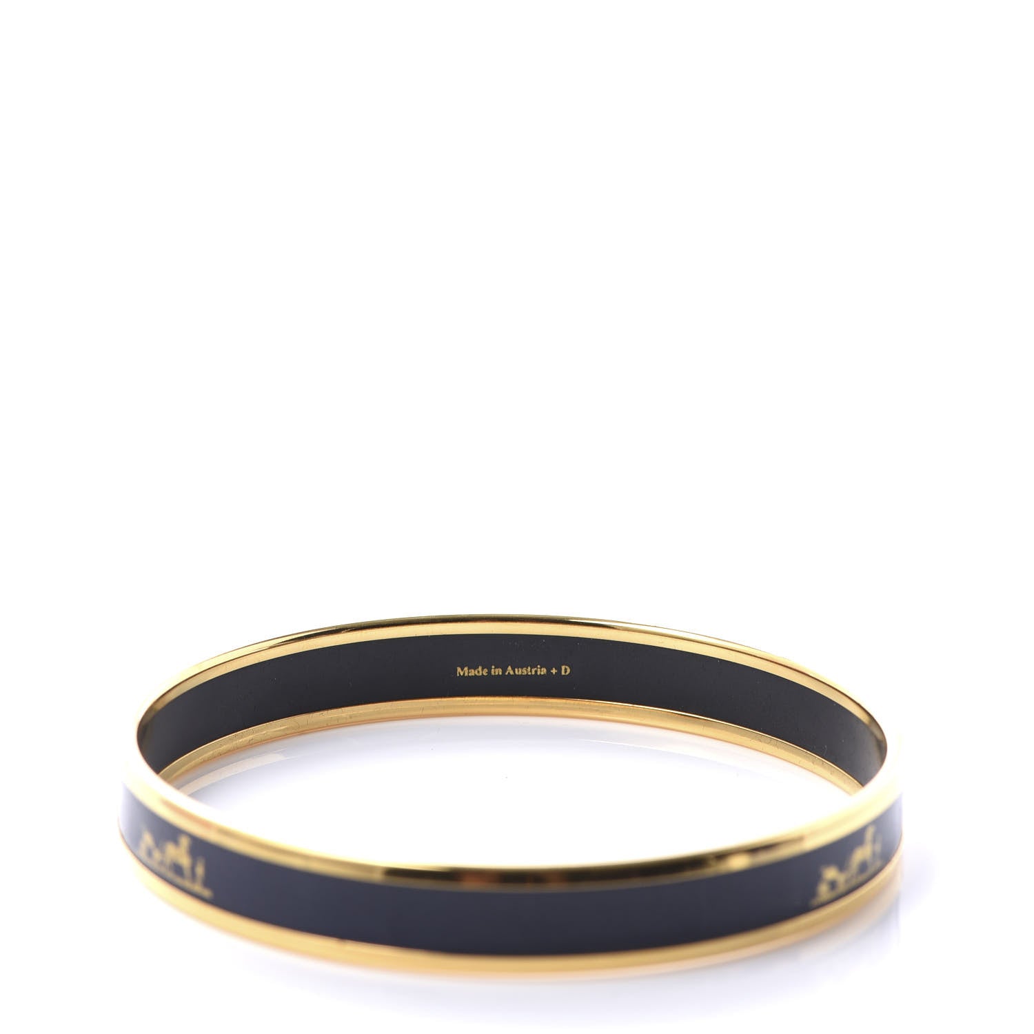 Hermes Enamel Printed Caleche Narrow Bracelet 70 Bleu 4 of 5