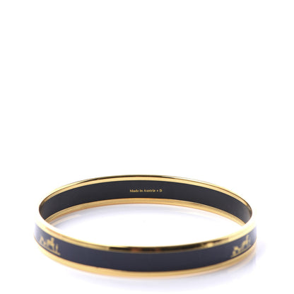 Hermes Enamel Printed Caleche Narrow Bracelet 70 Bleu 4 of 5