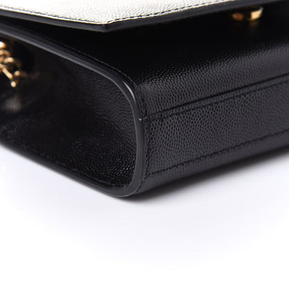Saint Laurent Grain De Poudre Small Monogram Kate Satchel Black 9 of 10