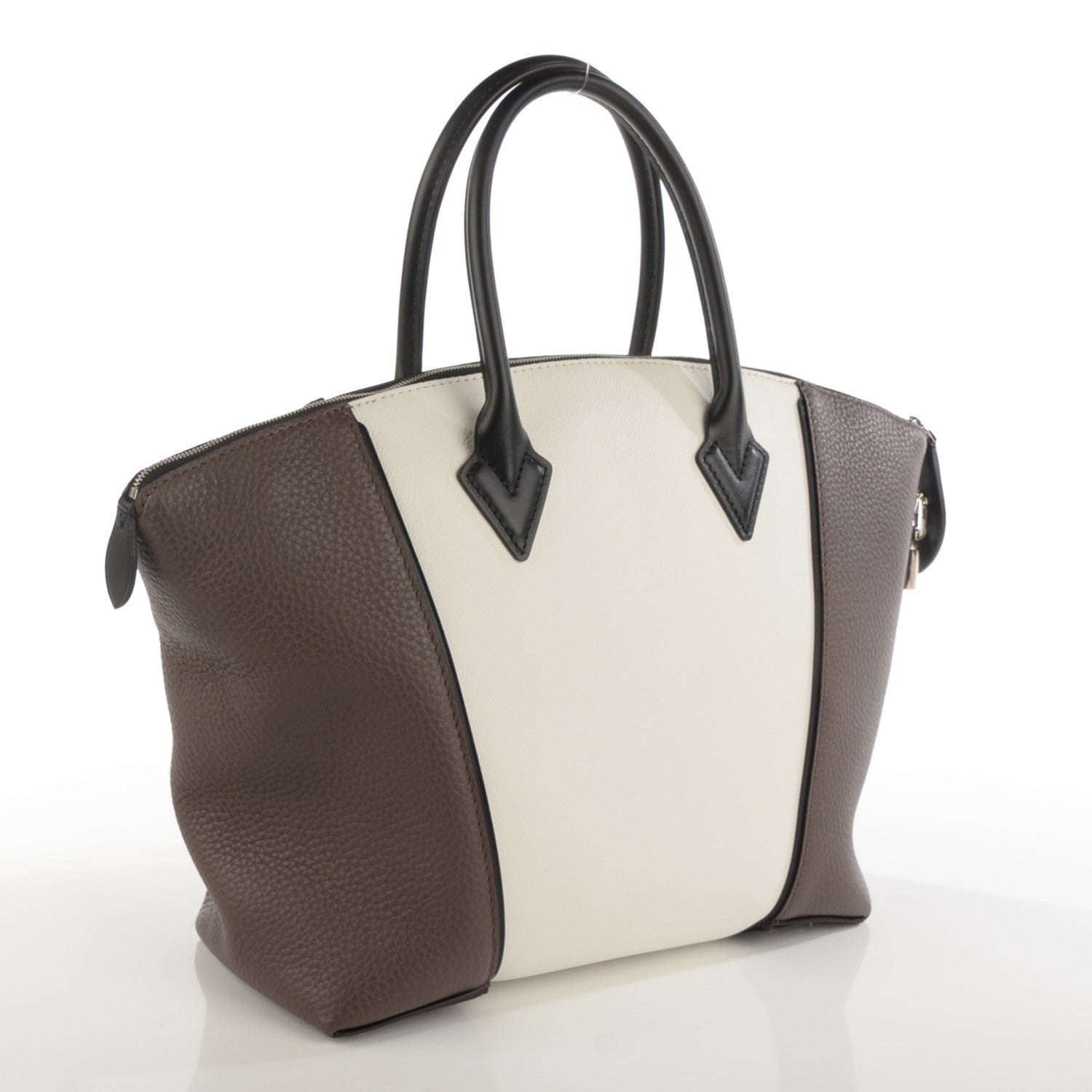 Louis Vuitton Taurillon Cuir Bi-Color Soft Lockit PM White 3 of 7
