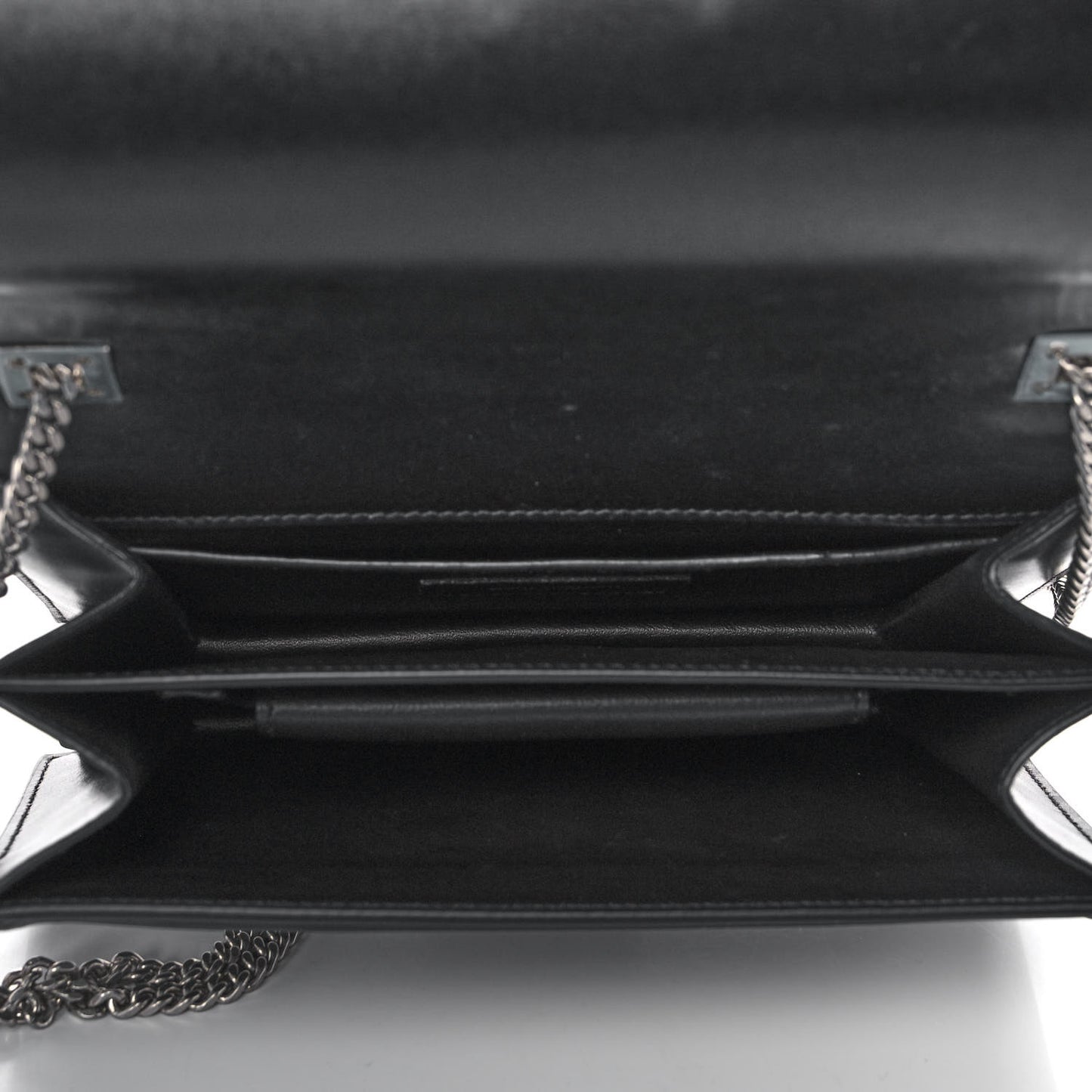 Calfskin Metropolis Chain Shoulder Bag Black