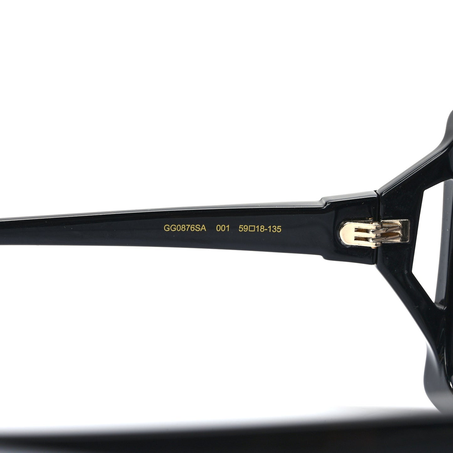 Acetate Square Frame Sunglasses GG0876S Black