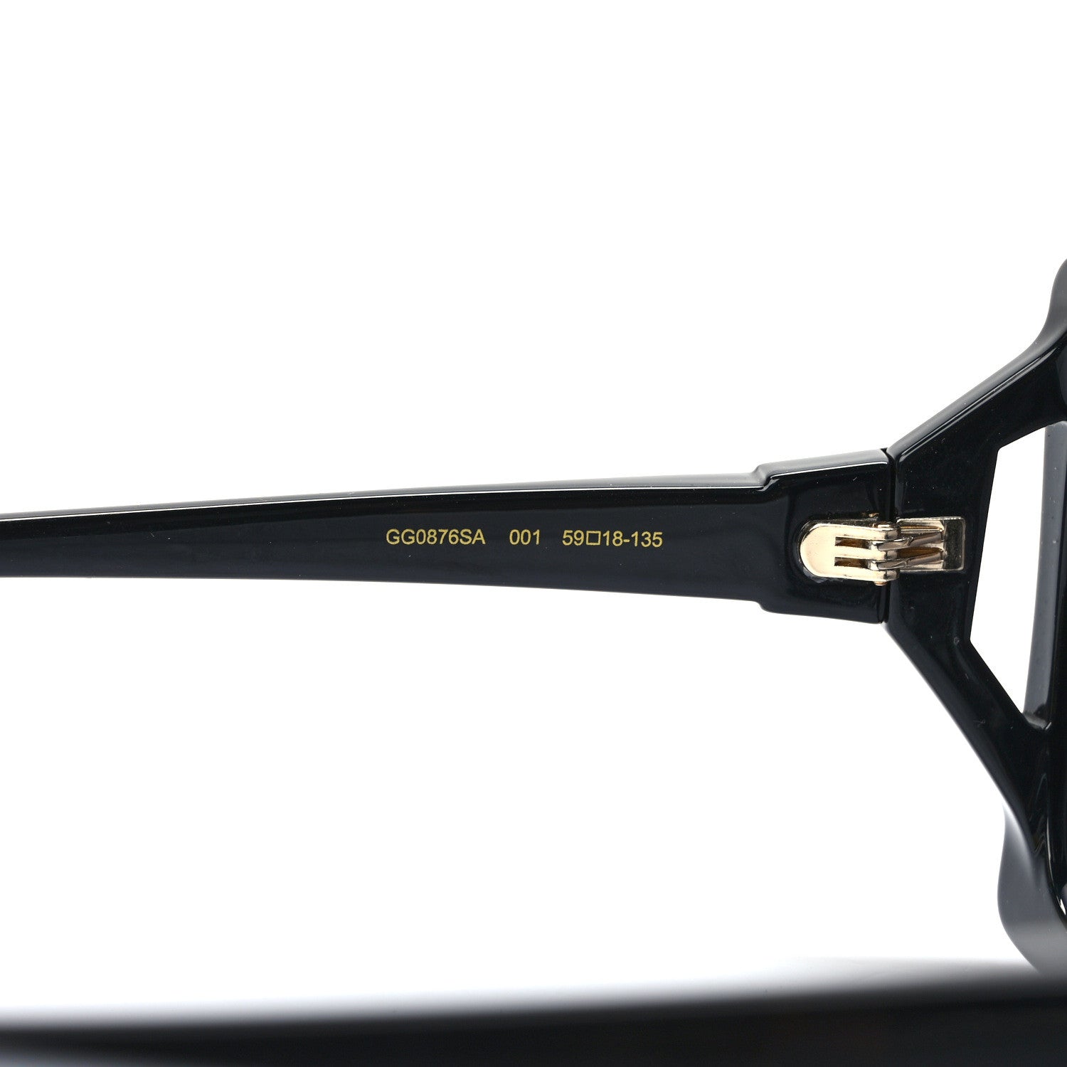 Gucci Acetate Square Frame Sunglasses GG0876S Black 6 of 8