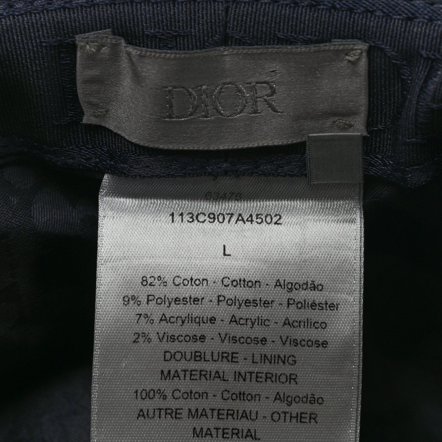 Oblique Jacquard Bucket Hat L Blue