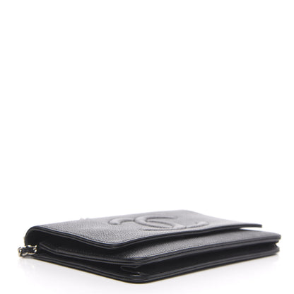 Chanel Caviar Timeless CC Wallet On Chain WOC Black 4 of 13