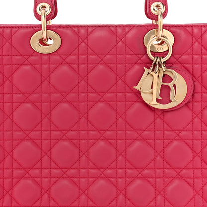 Christian Dior Lambskin Cannage Large Lady Dior Pink 8 of 10