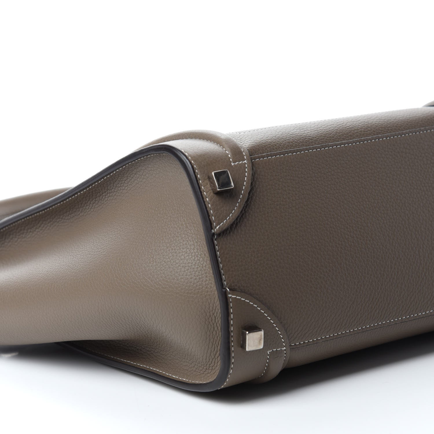 Celine Drummed Calfskin Micro Luggage Souris 6 of 10