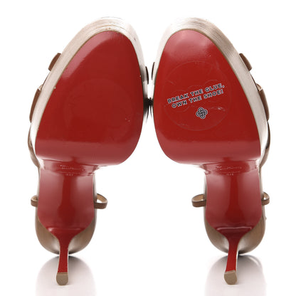 Christian Louboutin Noce Lucido Calfskin Veracite 130 Open Toe Platform Sandals 40 Cuoio 5 of 9