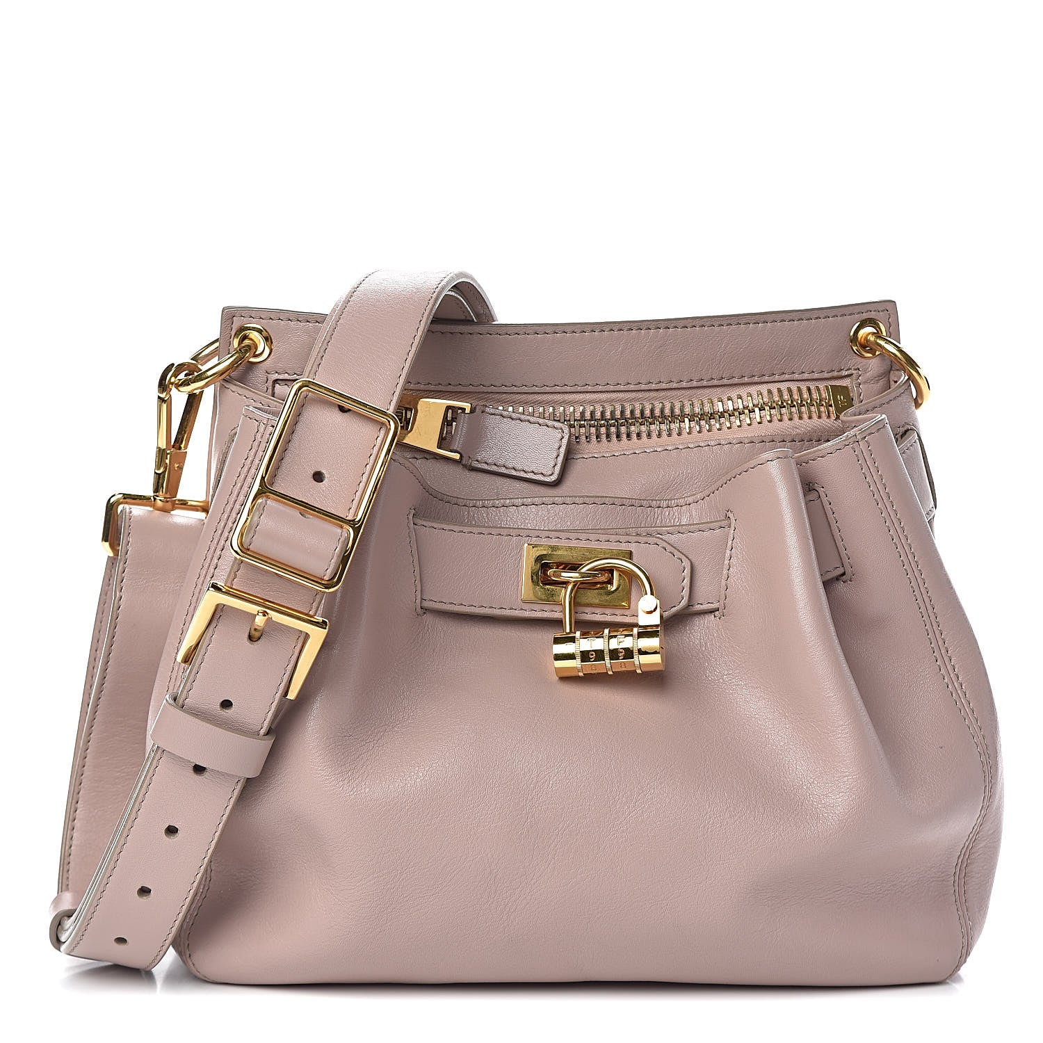 Tom Ford Calfskin Small Lock Front Crossbody Blush Nude 1 of 15