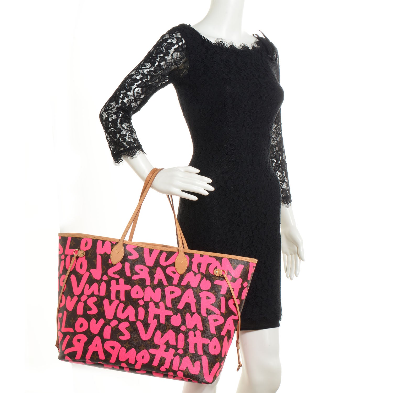 Louis Vuitton Monogram Graffiti Neverfull GM Fuchsia 2 of 8