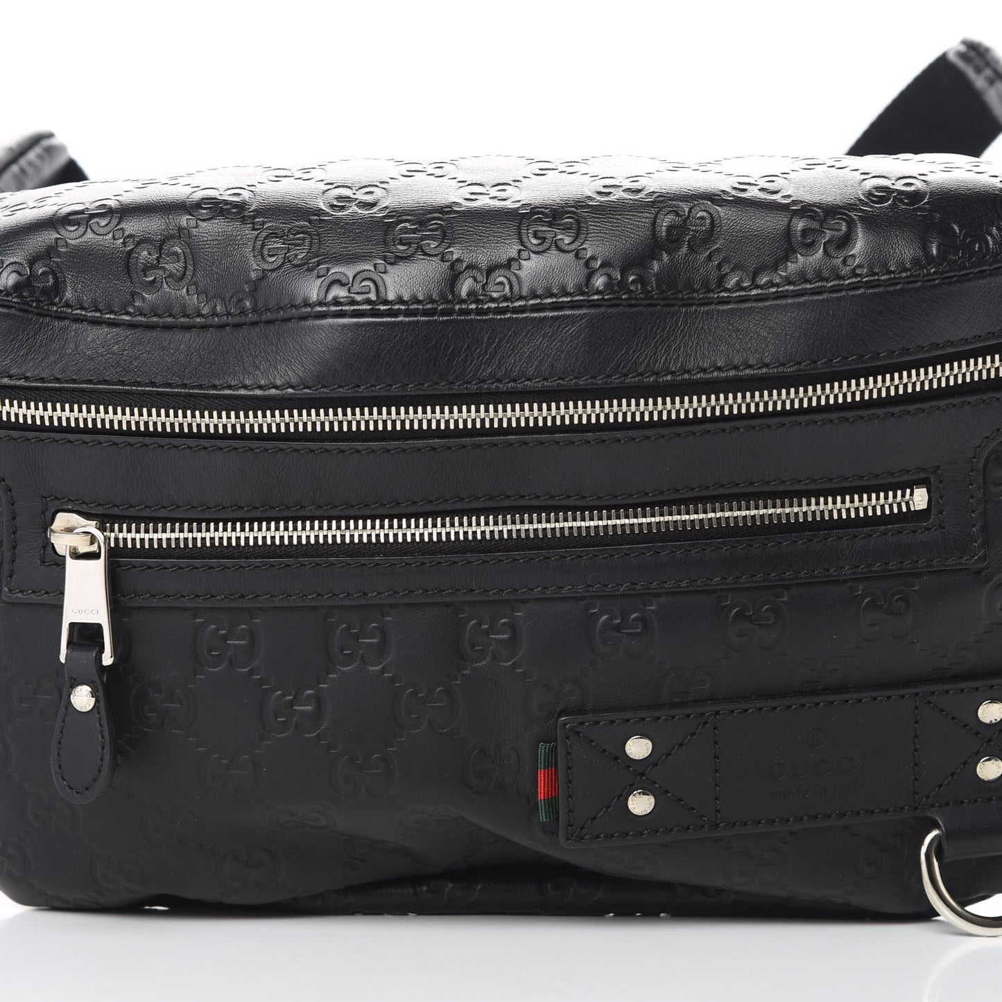 Guccissima Web Belt Bag Black